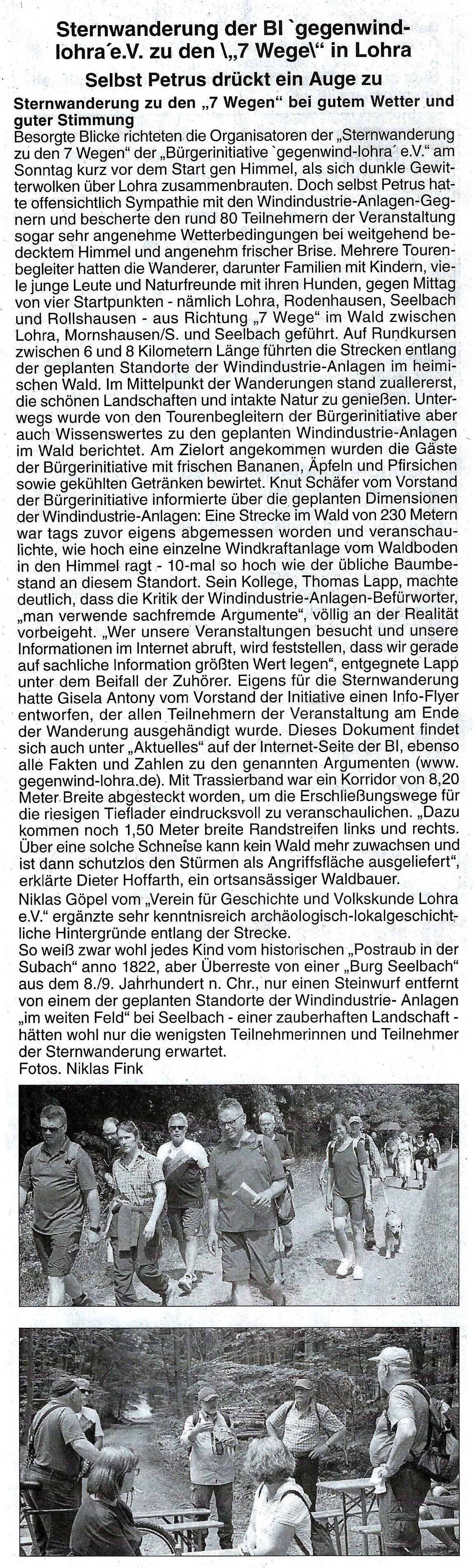 Amtsblatt Lohra Sternwanderung 21.06.2018