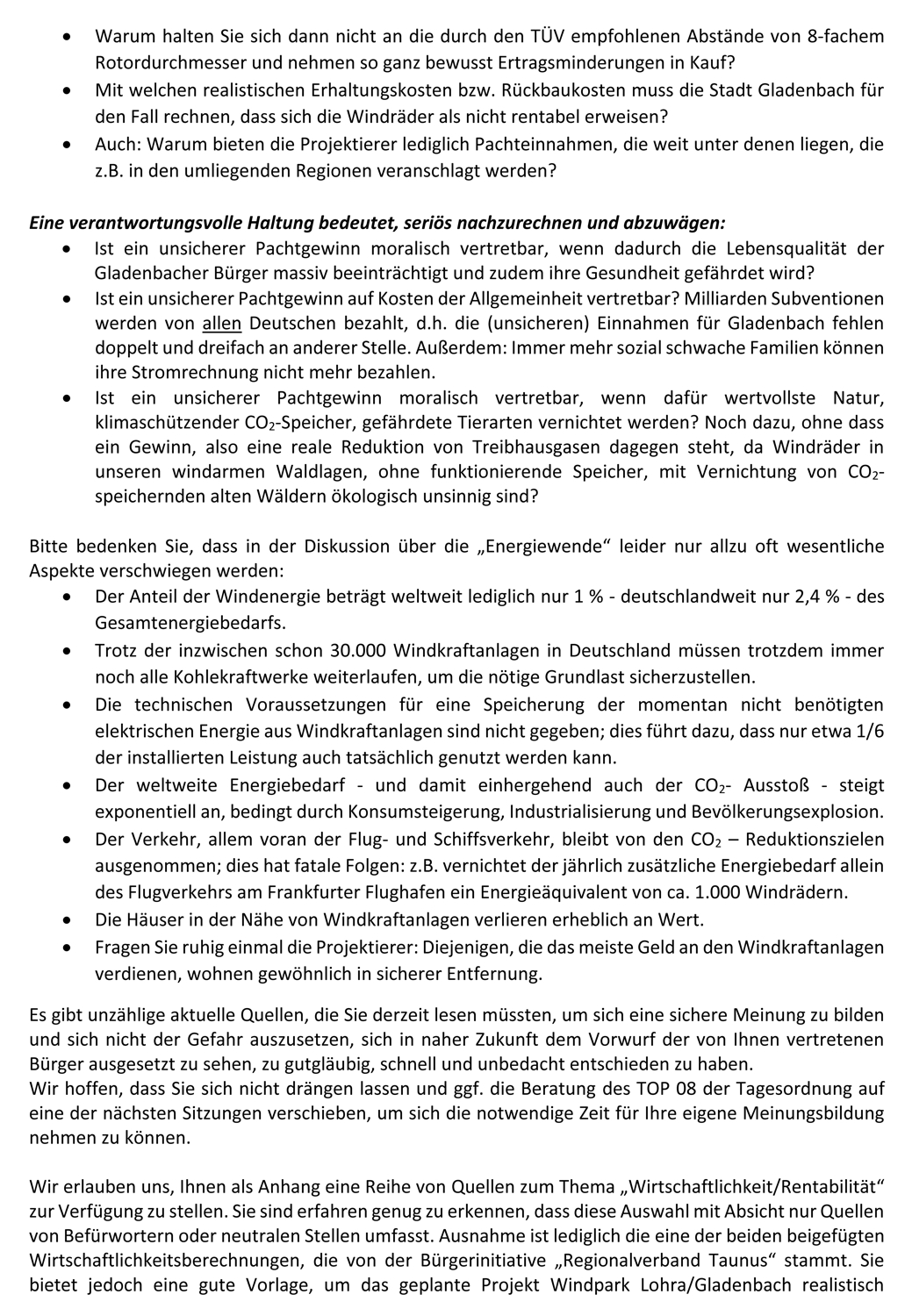 Brief BI an Stadtverordnete Gladenbach 19.08.2018 Seite 3 beschnitten