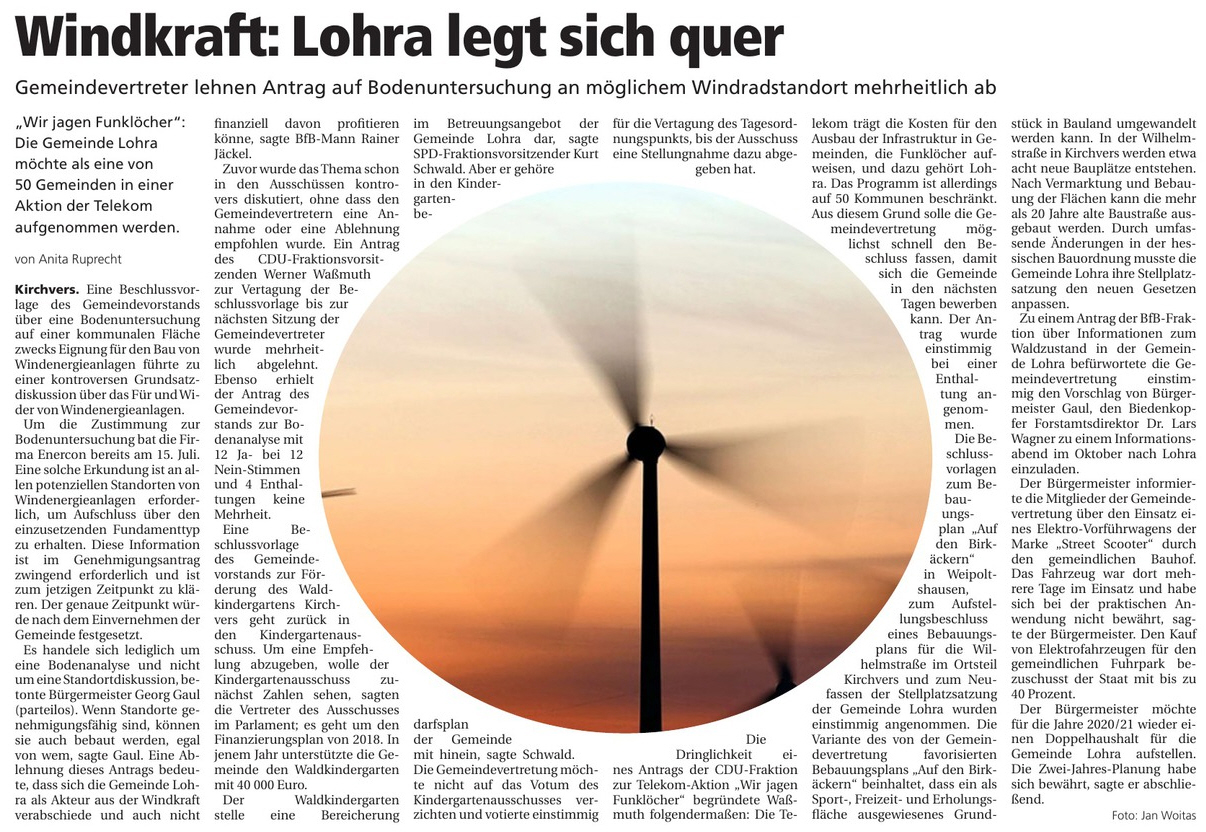 OP Windkraft Lohra legt sich quer 26082019
